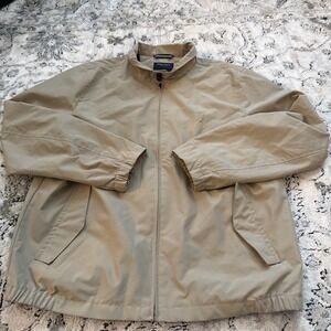 Vintage Nautica Harrington Jacket Mens MedTan Beige Plaid Lined Mint Condition!!
